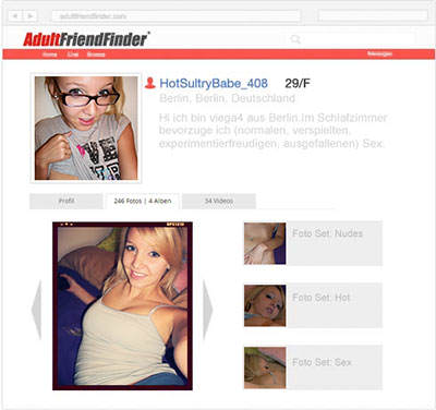 Profil auf AdultFriendFinder.com