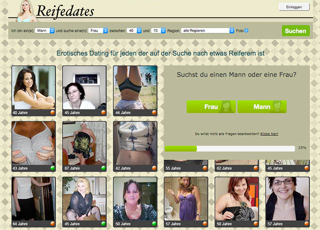 reife Frauen auf ReifeDates.com kennenlernen